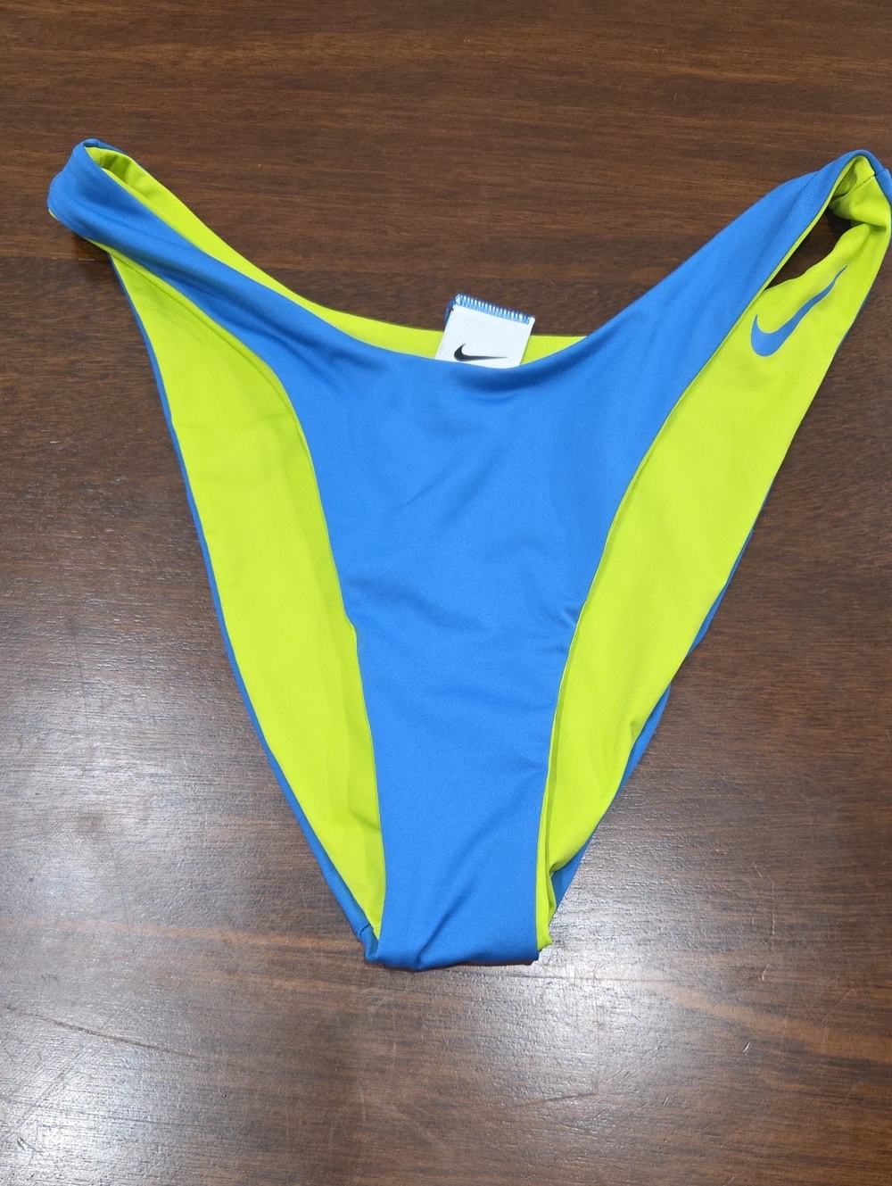 Nike Women’s Blue & Lime Green Swim Bottom- Reversible